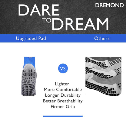 anti Slip Soccer Socks (2 Pairs), Non-Slip Football Socks, Grip Baseball Socks