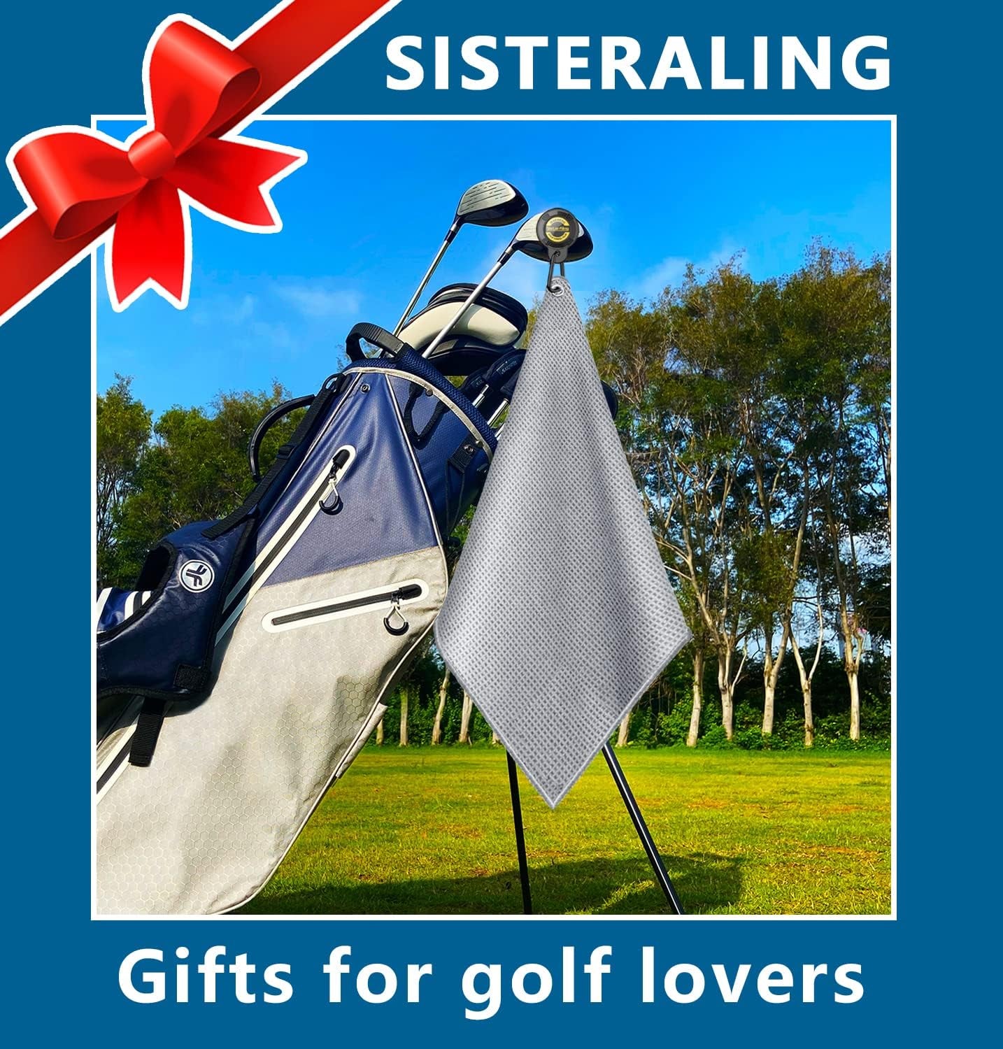 Magnetic Golf Towel Clip Set - Strong Magnet Hold, Removable & Easy Clean, Men'S Golf Gift